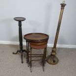 A nest of three Gullachsen & Son Ltd mahogany oval Tables, with makers label, W 56cm x D 39cm x H