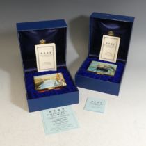 A limited edition Halcyon Days enamel Box after Winston Churchill, depicting 'Grand Canal with