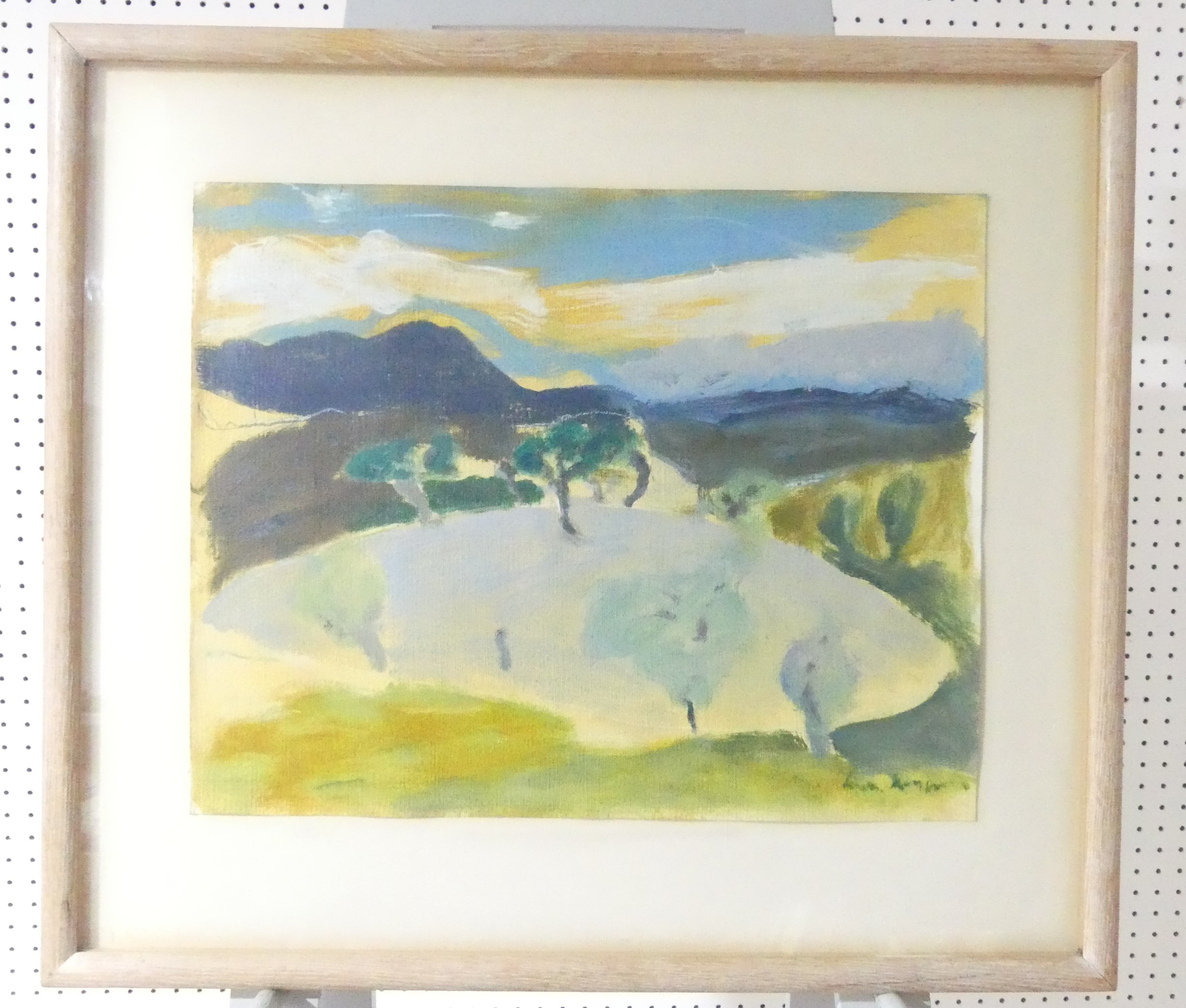 Liz Keyworth (British, 20th century), Olive Grove near Coin, oil on paper, signed lower right,