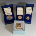 A small quantity of Halcyon Days enamel Boxes, comprising limited edition 'Investiture of Edward,