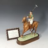 A Royal Worcester limited edition equestrian model of H.R.H Duke of Edinburgh on his Polo Pony,