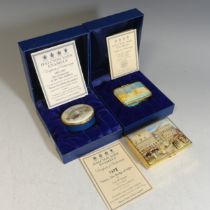 A limited edition Halcyon Days enamel box after J. M. W. Turner, depicting 'Venice, The Bridge of