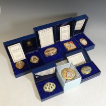 A quantity of Halcyon Days enamel Boxes of Royal Interest, to include Charles I (123/350), 100th