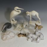 A Metzler and Ortloff porcelain Dappled Pony, model 7648, 20cm long, together with a Continental