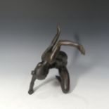 Tom Greenshields (British, 1915-1994), Karen Dancing, cold cast bronze resin figure, 34cm high.