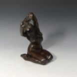 Tom Greenshields (British, 1915-1994), Dancer Stretching, limited edition patinated bronze figure,