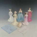 A small quantity of limited edition Coalport Ladies, comprising La Belle Epoque Sophie Promenading