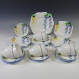 A Royal Grafton floral pattern part Tea Service, comprising eight Cups and twelve Saucers, twelve