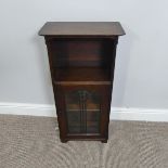 A small Arts and Crafts inlaid mahogany open Bookcase, in the style of MacIntosh, with an open shelf