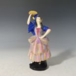 A Royal Doulton figure Elsie Maynard HN639, designed by C. J. Noke, issued 1924-49, green printed