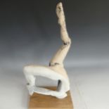 A Paul Donovan studio pottery 'Ballerina' sculpture, signed and dated 14 to arm, raised on a