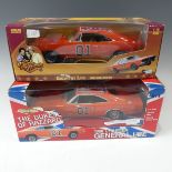 A boxed Dukes of Hazard General Lee 1969 charger, American Muscle, 1:18 scale diecast model with