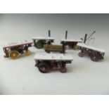 Five Corgi Vintage Glory of Steam Traction Engines, 1:50 scale diecast models together with a Log