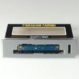 A Graham Farish by Bachmann N gauge 371-828 Class 47 Locomotive 47404 'Hadrian', BR blue, marker