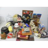A large Collection of various Vintage Toys & Games, including Robertsons Golliwogs, Novelty Teapots,