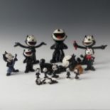 A Collection of Wade Felix the Cat figures, two large boxed figures together with various loose