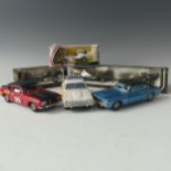 A Collection of six Dinky and Corgi Toys, including a boxed Corgi Lotus Elite racing car & trailer