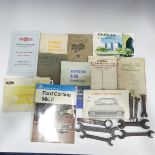 Eleven vintage 1960's car manuals and owners handbooks, for the Ford Cortina, Ford Anglia, Morris