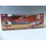 The Dukes of Hazard Charger Autoworld boxed model, 1:18 Scale 1969 Dodge Charger General Lee, in