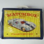 A Matchbox Toys Collectors Case containing approximately fifty four models, including cars, vans,