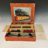 Hornby '0' gauge No.41 Tank Passenger Set, clockwork, boxed, comprising 0-4-0 tank locomotive No.