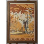 A vintage Underground Poster 'Burnham Beeches', Artwork by Herbert J Rooke (1872-1944), original
