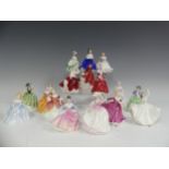 A quantity of Royal Doulton Tiny Pretty Ladies, to include Gail, Hannah, Christmas Morn, Emma,