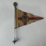 A German WW2 period D.D.A.C (Der Deutsche Automobil-Club) car Pennant and Post, the pennant 40cm