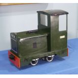 A Maxitrack 5in gauge 0-4-0 "Ruston" Shunter, 5070, green and black, Works No.2554, battery powered,