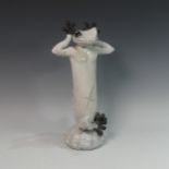 Lawson E. Rudge (b. 1936), a raku fired studio pottery sculpture of a Frog, H 44cm. Provenance: from