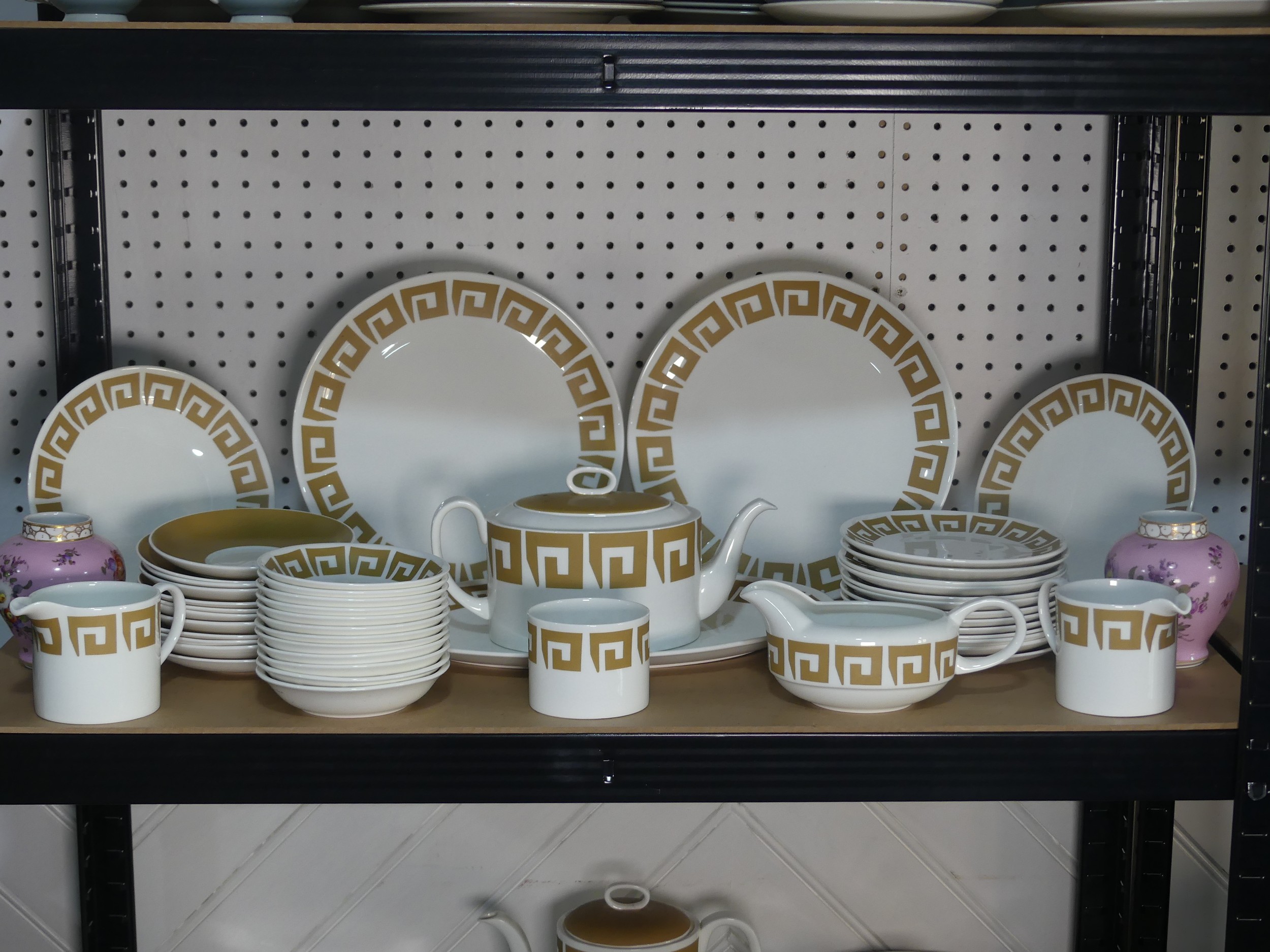 A Wedgwood Susie Cooper Design 'Gold Keystone' pattern Tea, Coffee and Dinner Service, comprising - Image 2 of 3