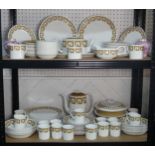 A Wedgwood Susie Cooper Design 'Gold Keystone' pattern Tea, Coffee and Dinner Service, comprising