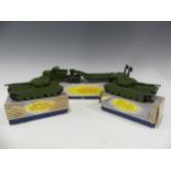 Dinky Supertoys 660 Thornycroft Mighty Antar Tractor Tank Transporter, boxed, together with two