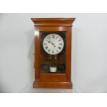 A Gent & Co. Ltd. (Leicester), electric watchman's or 'telltale' clock, single cylinder, mahogany