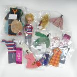 A 1960'S Pedigree Sindy Doll, Clothing and accessories, marked 'Made in England',  with a quantity