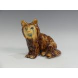 A rare late 18th/early 19thC treacle glazed Money Box, in the form of a lion, head broken and
