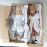 Two boxed Heidi OTT collectors dolls Dolls, Clara is fully dressed in original clothing with composi