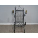 Lawson Rudge's fantastical Throne Chair,  craftsman-made wrought iron high-backed chair with
