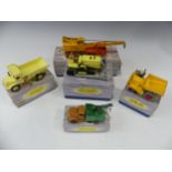 Five Dinky Supertoys, all boxed, including 430 Breakdown Lorry, 961 Blaw-Knox Bulldozer, 962
