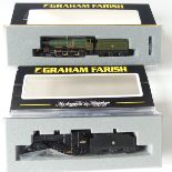A Graham Farish by Bachmann N gauge 372-003 Hall Class 'Wooton Hall' tender locomotive,  BR green,