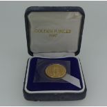 An Elizabeth II gold Sovereign, dated 2002, Golden Jubilee edition, in presentation case.