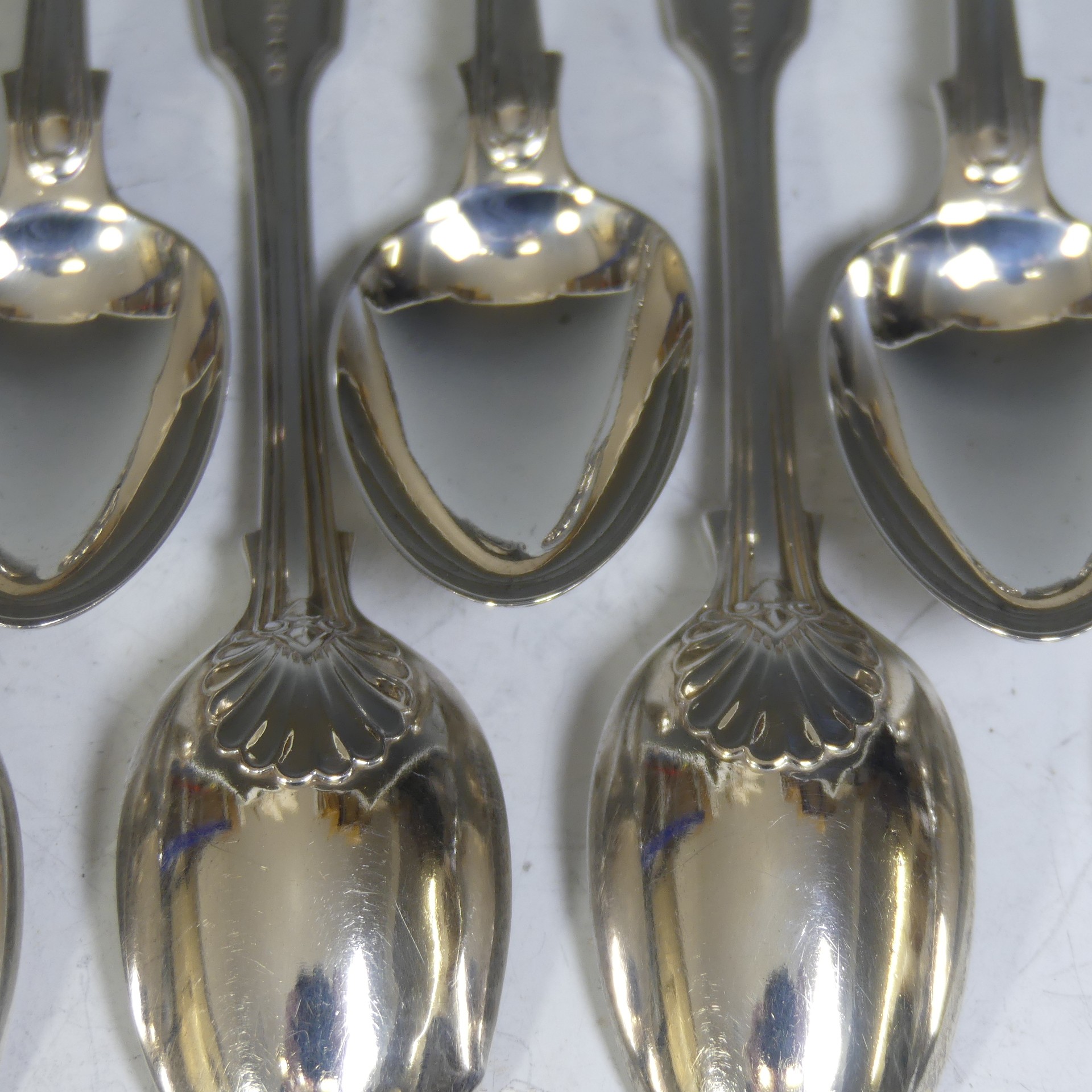 A canteen of Victorian silver Cutlery, by Chawner & Co., (George Adams), hallmarked London, 1876/ - Image 46 of 55