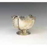 A George V silver two handled pedestal Bowl, by Alexander Clark & Co Ltd., hallmarked Birmingham,
