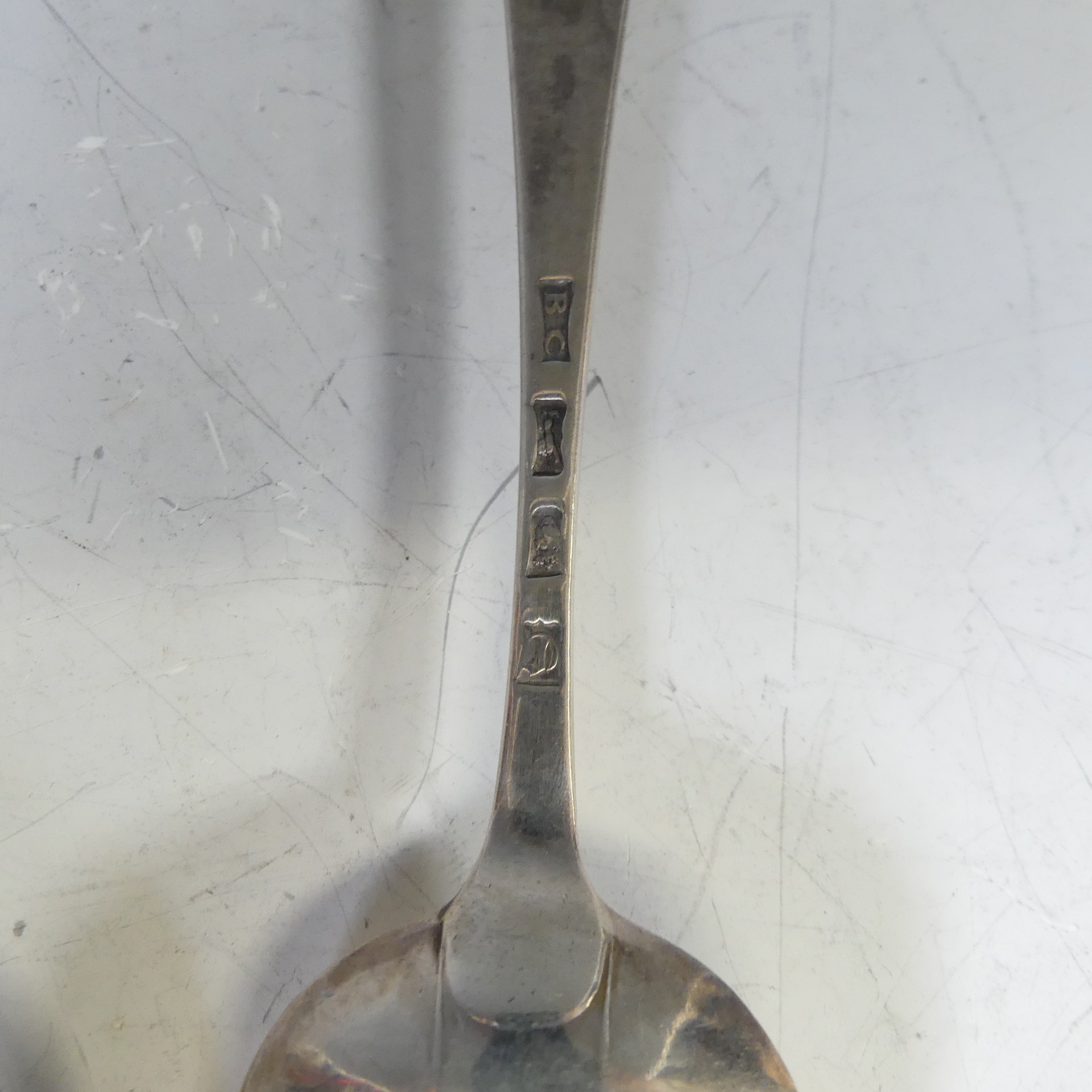 A George III silver Old English pattern Serving Spoon, by Thomas Evans & George Smith III, - Image 6 of 6