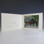 H.M.Queen Elizabeth II and H.R.H.The Duke of Edinburgh, signed 1966 Christmas card with twin gilt