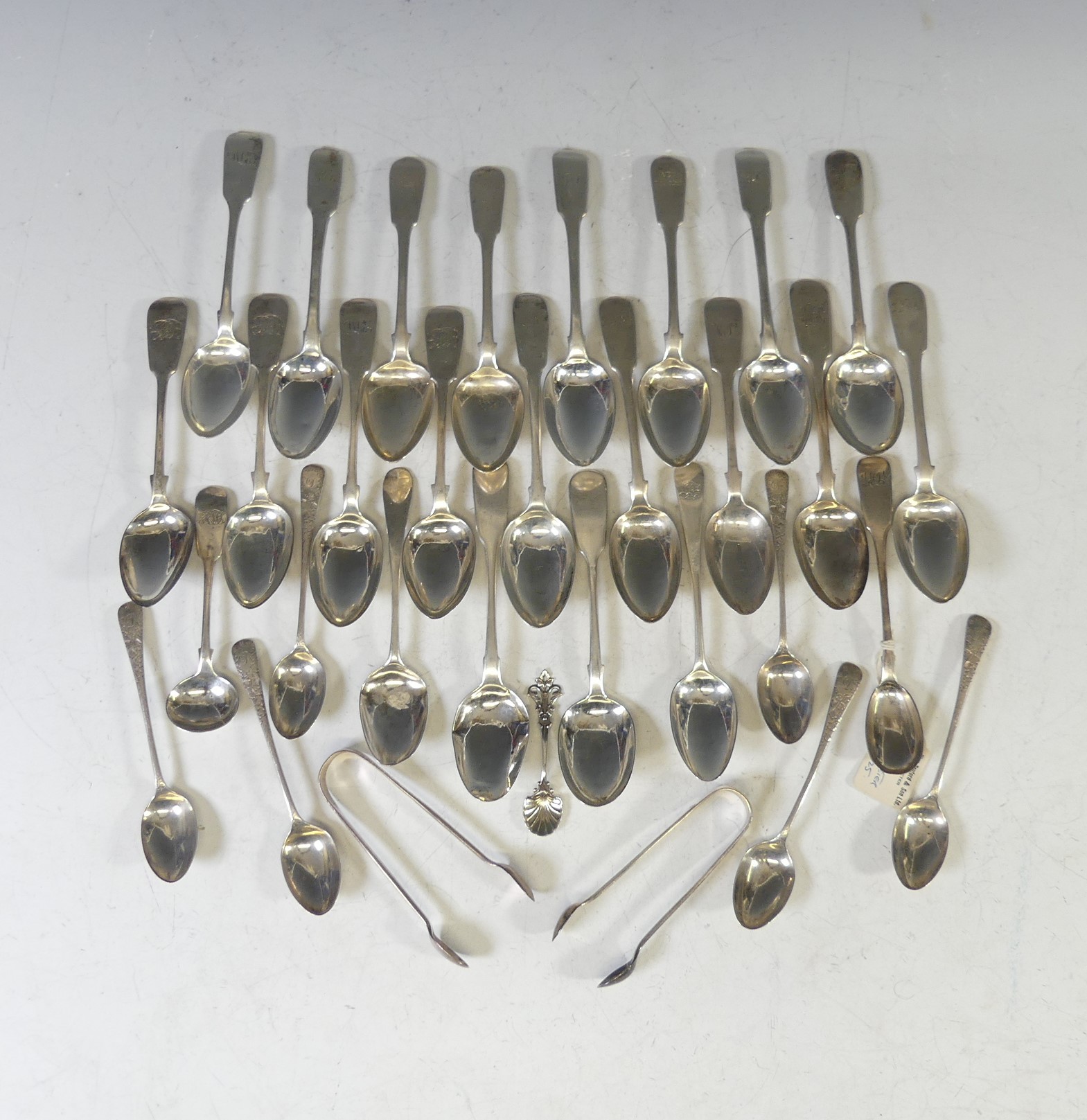 A set of six late Victorian silver Teaspoons, by Joseph Rodgers & Sons, hallmarked Sheffield, 1900, - Image 2 of 10