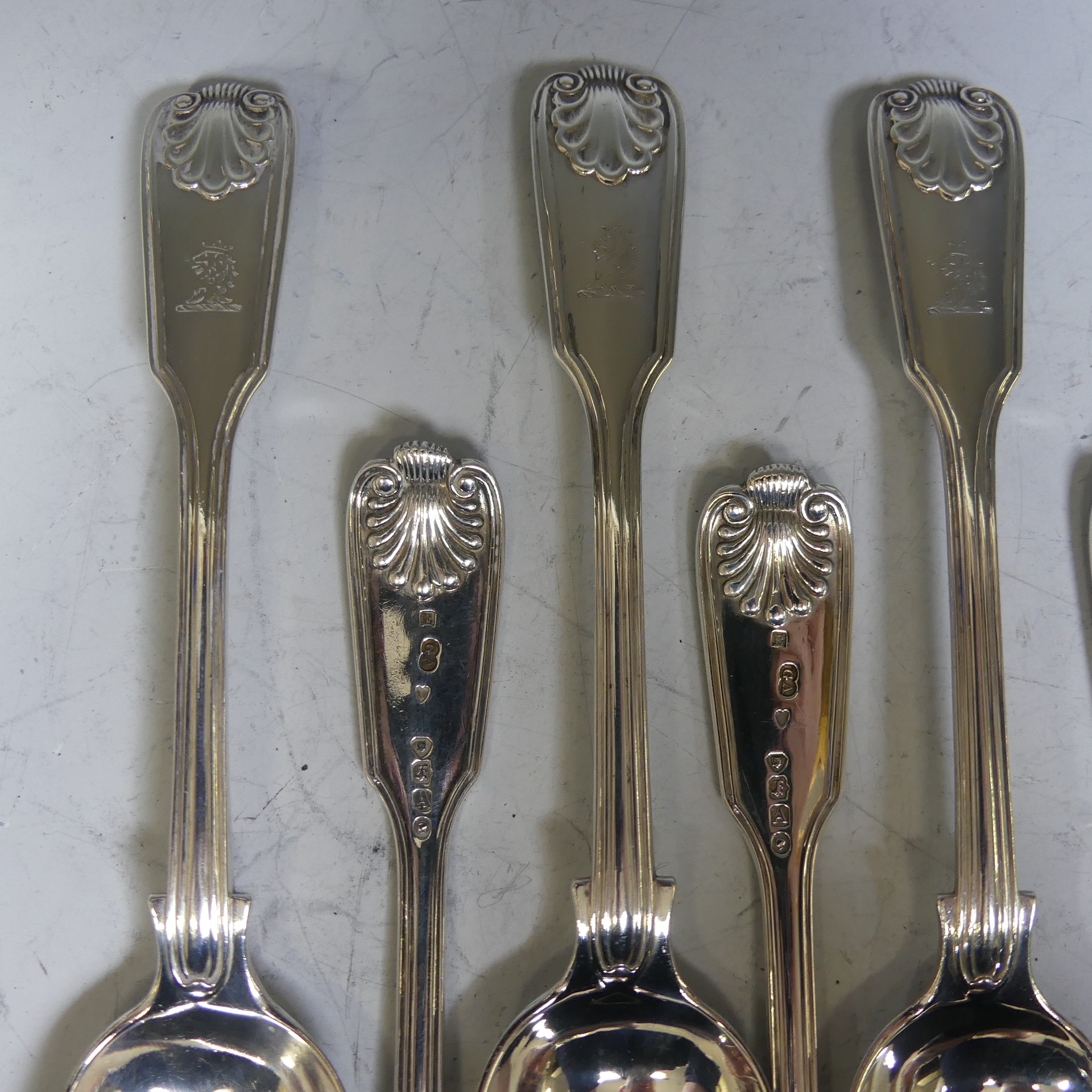 A canteen of Victorian silver Cutlery, by Chawner & Co., (George Adams), hallmarked London, 1876/ - Image 27 of 55