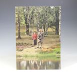 H.M.Queen Elizabeth II and H.R.H.The Duke of Edinburgh, signed 1984 Christmas card with twin gilt