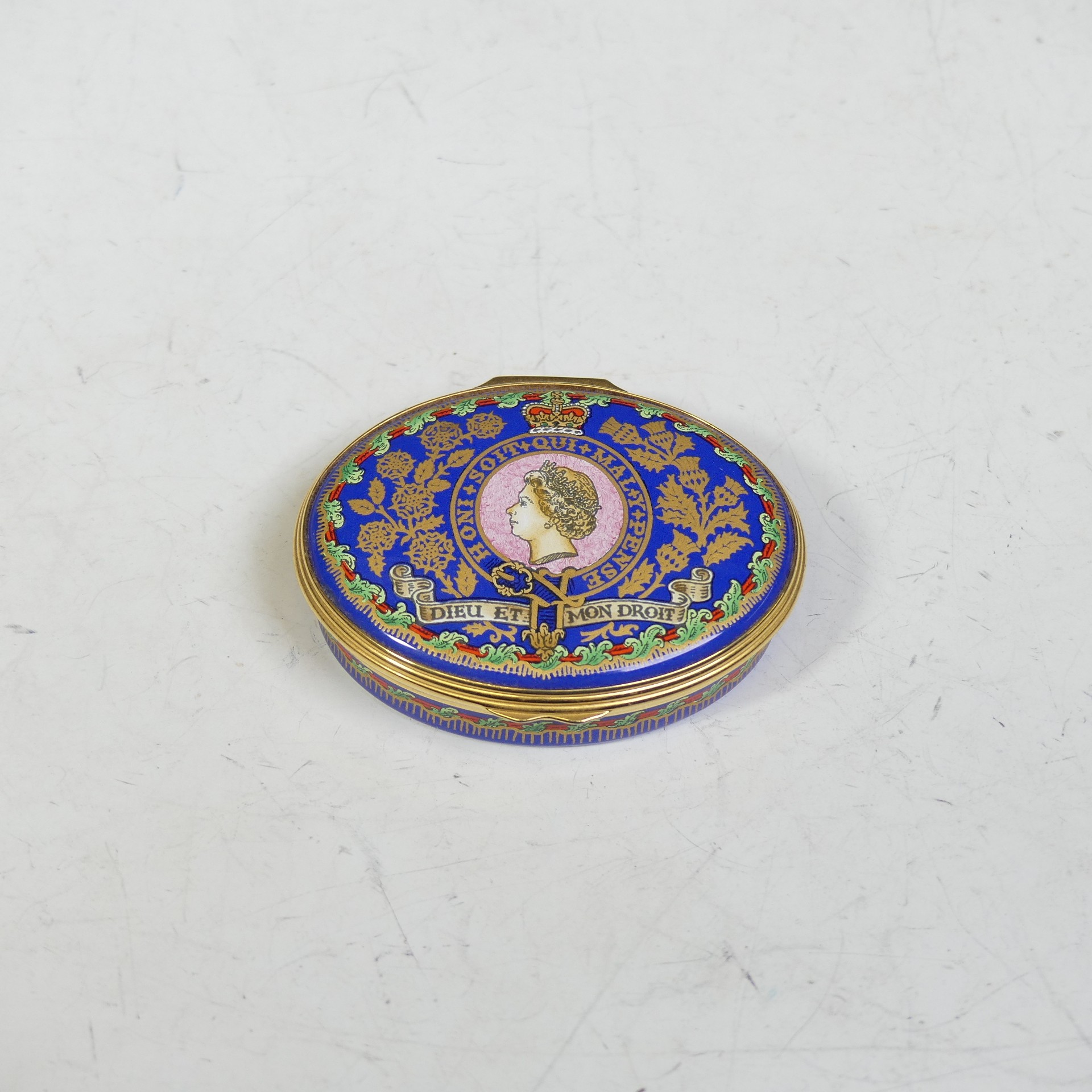 Royal Commemorative Halcyon Days Enamels Boxes: six hinged circular boxes, including The First State - Image 9 of 19