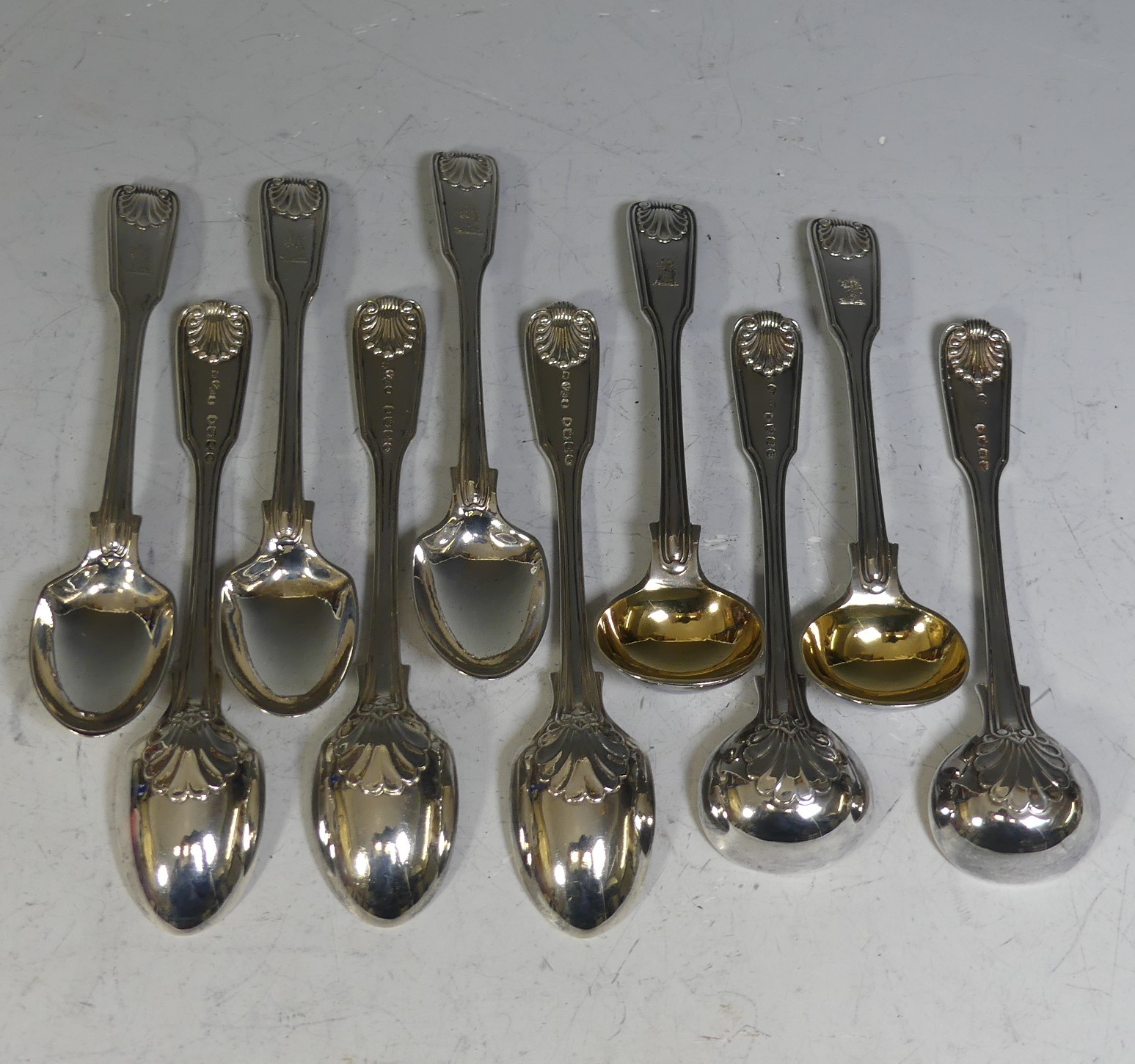 A canteen of Victorian silver Cutlery, by Chawner & Co., (George Adams), hallmarked London, 1876/ - Image 37 of 55
